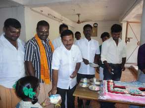 birth day celebration with the children