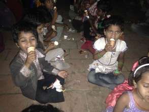 ice cream with children