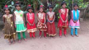 children with new cloths