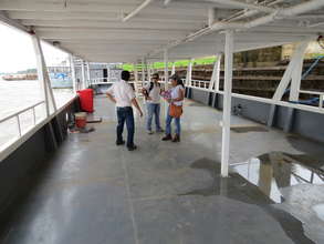 Mapping out exam areas on the boat