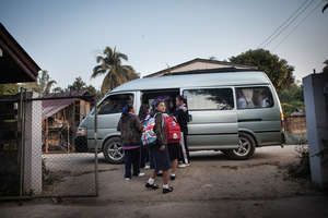 On the way to school together