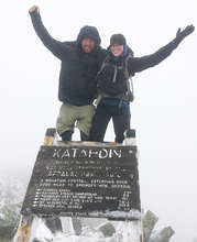 Lauren & Nate at the top of Mount Katahdin