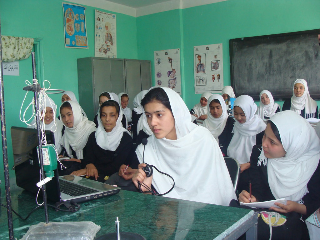 real time skypecast at Rokhshana Girls School