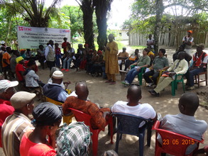 Community meeting in Liberia