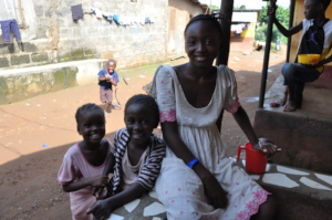 A mother and her children receive vital healthcare