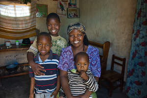 Rachel and three boys  Alison Wright 2013