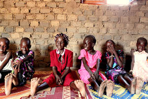 Girls in a South Sudan classroom, BRAC 2013