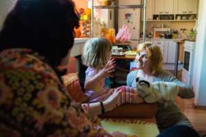 Intimate moments at foster families