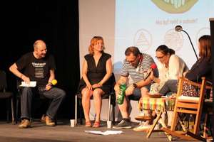 Navrat discussing at Pohoda festival