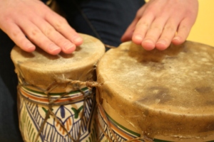 Children can express themselves through music.