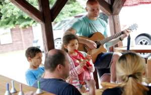 Singing and playing