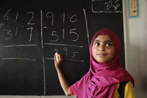 Student in BRAC school in Pakistan.