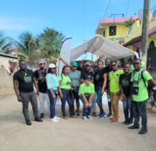Members of the SOIL team visiting neighborhoods in