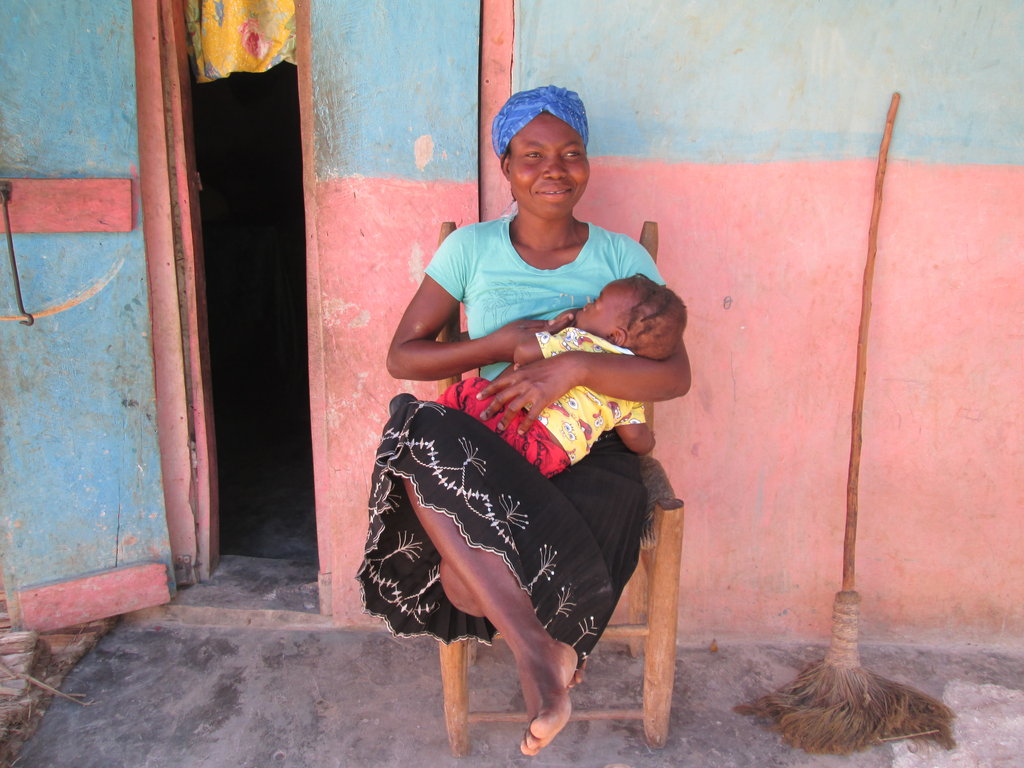 Marie Yolaine with baby Esther