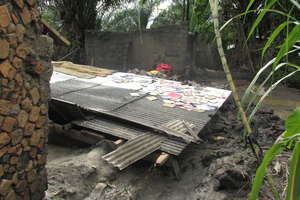 #2: A picture of one of the houses destroyed