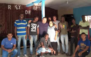 Some of the refugees with our Tijuana partners.