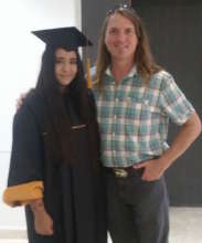 Wayne with Angelica at Graduation