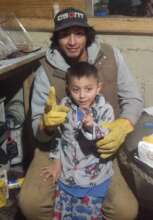 Manuel with his dad.