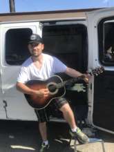 Pedro with his "new to him" guitar!