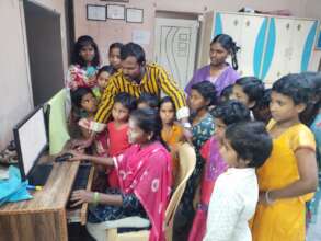 Orphanage Children home teaches computer skills