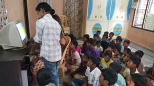 Computer skills training to children
