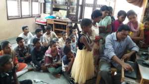 Orphan Children learning computer training india