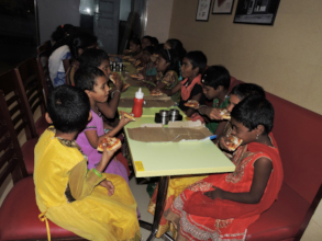 Orphanage children at recreation facilities
