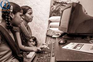 Manesha Orphan Girl Child Learning Computer Skills
