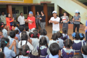 Volunteers at Polasanipalli school