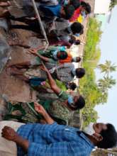 Demonstrating the hand wash