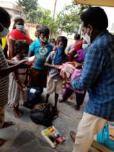 Distributing soaps and masks