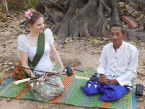 Sharing a joke after playing the Tro Sau