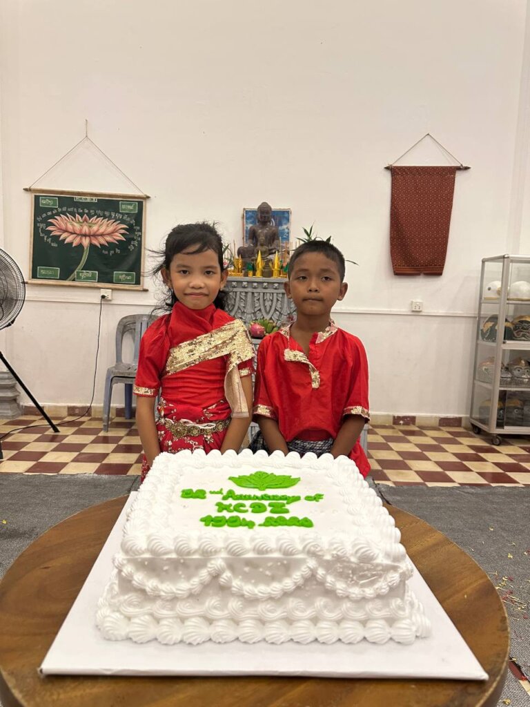 Two of our Students with our Cake!