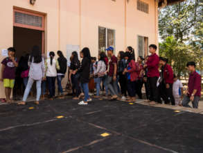 The Queue to get in at our school - KCDI