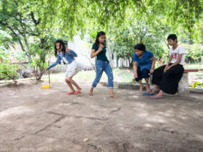 Playing in the garden at KCDI