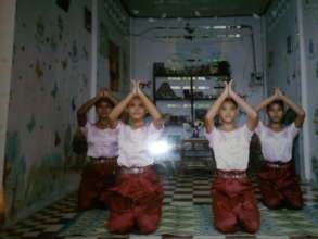 Lyda on the right and Di on the left in 2000