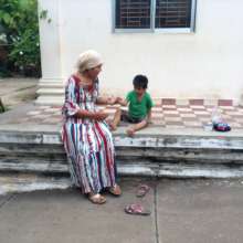 Thiyeu gives constant care to our blind/deaf child