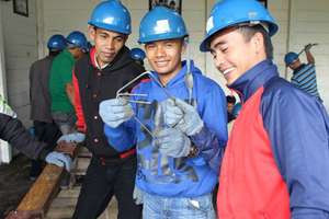 Trainees in our builder program