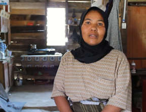 Rabaini's family is in a makeshift shack