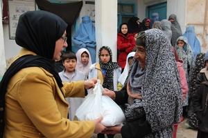 Food Being Distributed