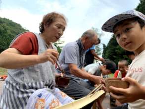 Locals enjoying time with children