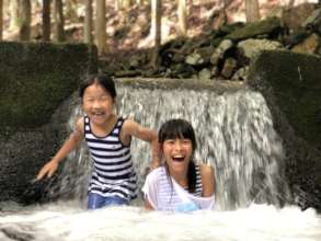 Enjoying time at river learning source of water