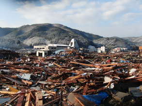 Town of Ogatsu damaged by tsunami