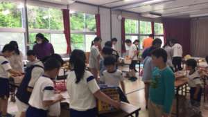 Kokoro Smile shopping project at Ogatsu ES