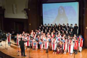 "Never Give Up Taylor Choir" performing in NYC