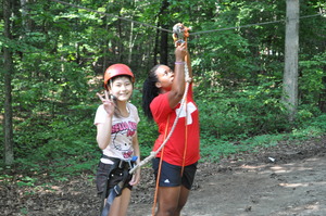 Successful Zip Line Glide at YMCA Camp Thunderbird