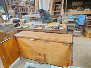 Endo-san at work in his workshop