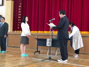 Inai ES PTA Award to TAMF for Taylor Bunko