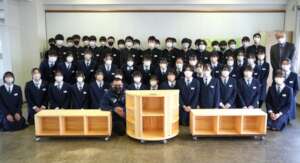 Monou JH Students with their new Taylor Bunko