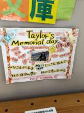 Taylor's Memorial Day Poster at Watanoha ES